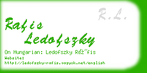 rafis ledofszky business card